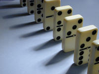 row of dominos