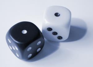 black and white dice