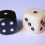 black and white dice