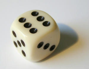 one white dice