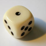 one white dice