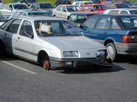 abandoned car