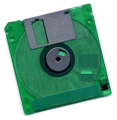 green floppy disk
