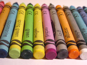 wax crayons