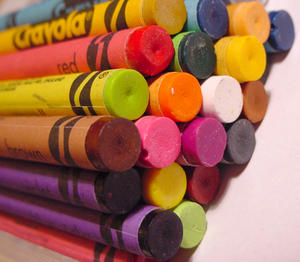 wax crayons