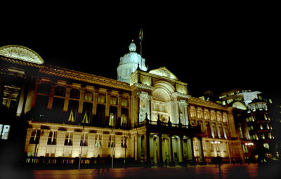 city hall at night