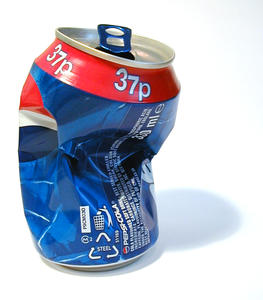 crushed can