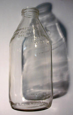 old milk bottle