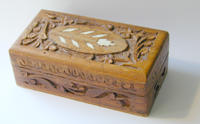 carved wooden box