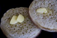 buttered crumpets