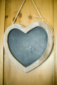 heart shaped blackboard