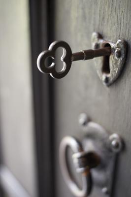 old locked door