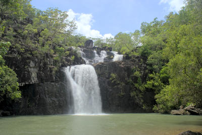 tropical waterfall