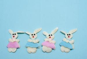 Four Easter Rabbits
