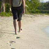 Man walking on a beach
