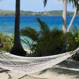 Empty hammock at a tropical beach