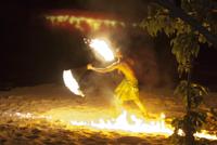 Fijian fire dancer