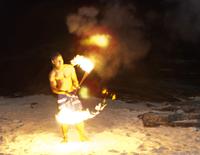 Fire dancer on Fiji