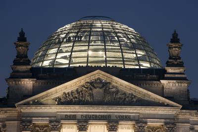 reichstag dome at night