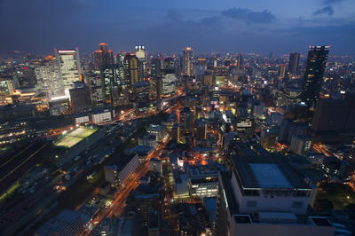 City of Osaka at night