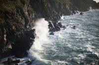 stormy ocean breaking wave