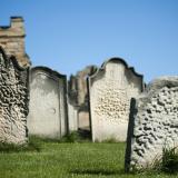 Old weathered gravestones