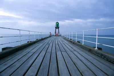 Navigation beacon on Whitby pier