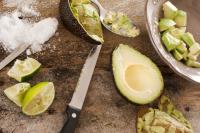 Preparing a delicious fresh avocado salad