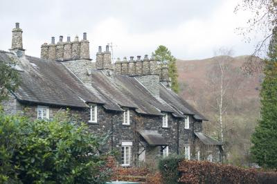 Cumbrian stone cottages at Skelwith Bridge