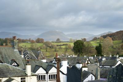 Panoramic view of Hawkshead in Cumbria