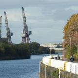 Clyde shipyards in Glasgow Scotland