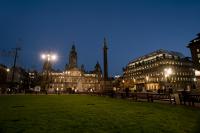 George Square in Glasgow at night