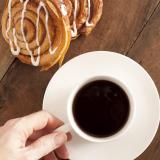 Coffee and fresh Danish for breakfast