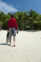 Man going snorkeling