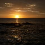 Golden ocean sunset