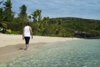 Man enjoying a tropical holiday