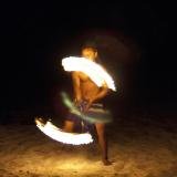 Fijian fire dancer