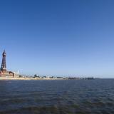 View of Blackpool seafront from the ocean