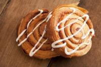 Freshly baked flaky Danish pastries