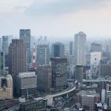 Osaka city skyline from the Umeda Sky Building