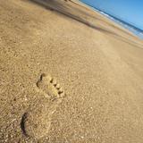 footprint on the beach