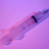 purple syringe