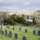 Gravestones in the churchyard at Hawkshead