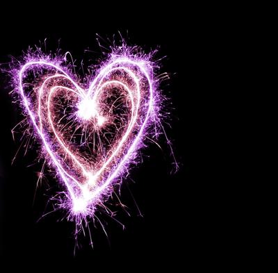 sparkling lovehearts purple
