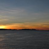 sunset ocean panorama
