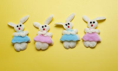 Four Decorative Easter Bunnies