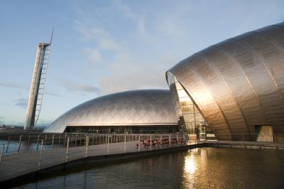 Exterior of the Glasgow Science Centre