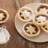 Delicious Christmas mince pies with stars