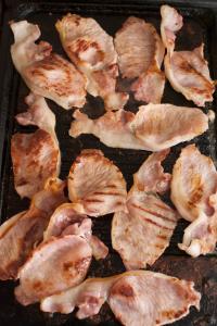 Rashers of delicious grilled bacon