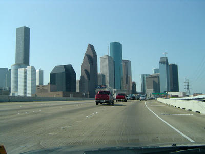 freeway and buildings